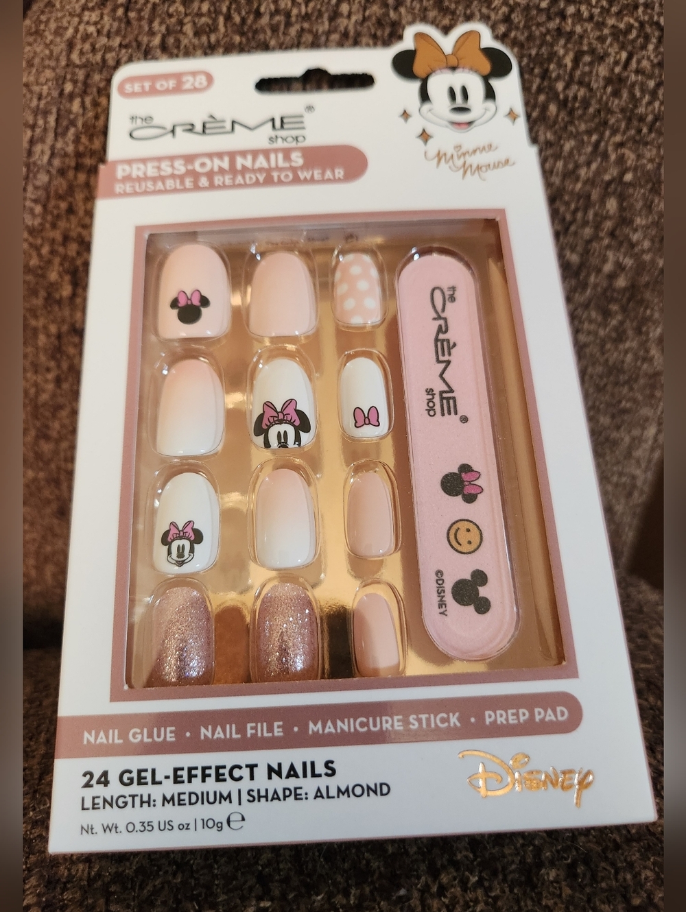 The Crème Shop Minnie Mouse Press On Nails Set Of 28 New